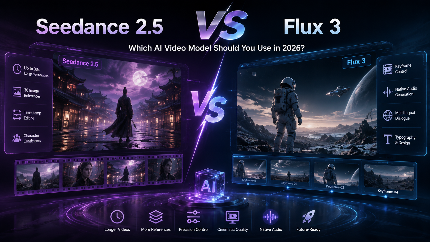 FLUX 3 vs Seedance 2.5 AI video comparison